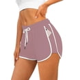 thumbnail image 5 of Women's Sweat Shorts with Pockets Cotton Drawstring Summer Workout Casual Lounge Shorts by Yigetop Pink 2XL, 5 of 5