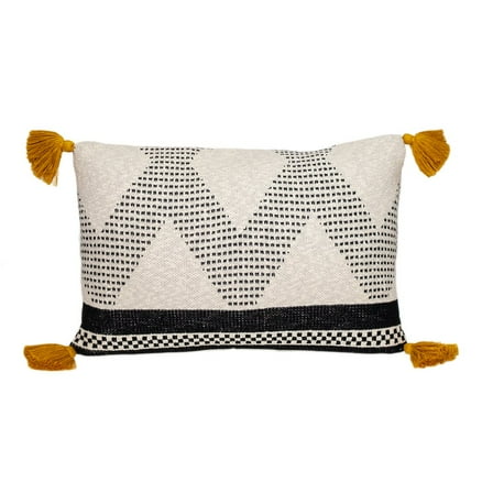 Parkland Collection Kimmi Transitional Beige Throw Pillow