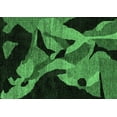 thumbnail image 1 of Ahgly Company Indoor Rectangle Oriental Emerald Green Modern Area Rugs, 6' x 9', 1 of 4