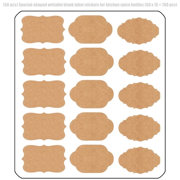 Sinyiin 500Pcs Gift Tages Sticker Name Label Sticker Fancy Shape Krafts Label Sticker