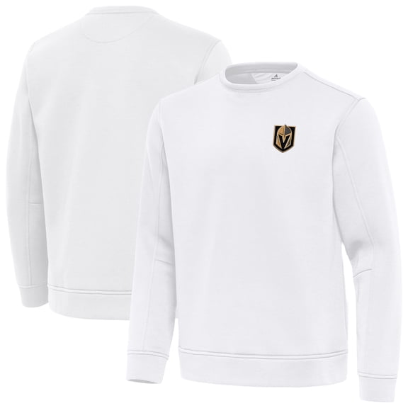 Men's Antigua White Vegas Golden Knights Relevant Lightweight Pullover Sweatshirt
