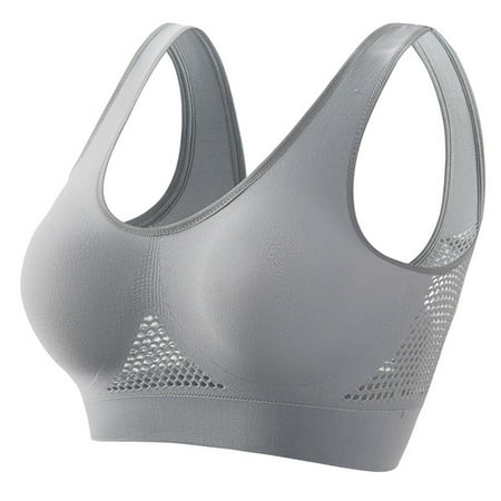 Xdegoge Plus Size Sports Bras for Women Underwear High Support Mesh Seamless Bra Push Up Wireless Bras Breathable Athletic Running Yoga Bras Everyday Bras Brasieres Para Mujer Fashion Deals