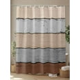 thumbnail image 4 of Farmhouse Rustic Wood Texture Shower Curtain, Brown Grey Bathroom Decor Curtains Set with Hooks, Waterproof Fabric Home Accessories， 72 X 84 Inch Extra Long, 4 of 6