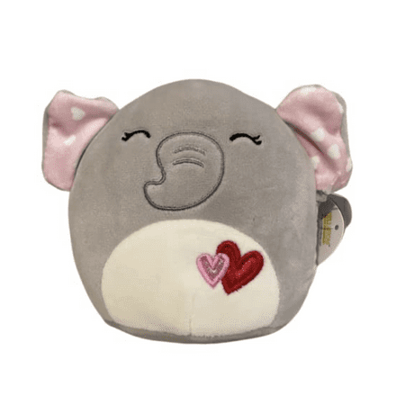 Squishmallow Valentine's Day Squad, 5 Inch Ellie Elephant