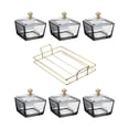 thumbnail image 4 of Contenedor de almacenamiento perfecl fuente dividida decoración multifuncional para el hogar Platos de aperitivos 6 Rejillas gris, 4 of 8