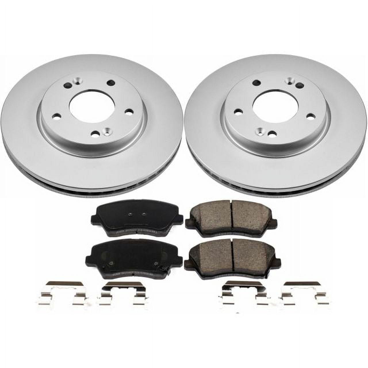 PowerStop Front Geomet Coated Brake Rotor and Pad Kit Fits: HYUNDAI KIA Select Models CRK7672