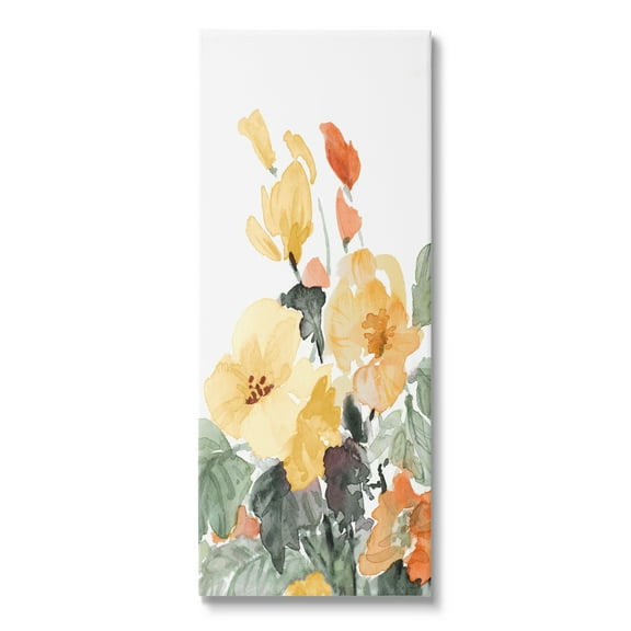 Stupell Industries Yellow Spring Blooms Botanical & Floral Painting Gallery Wrapped Canvas Print Wall Art, 10 x 24