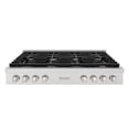 thumbnail image 2 of ZLINE 48 in. Paramount Gas Rangetop with 8 Burners and Porcelain Cooktop in DuraSnow Stainless Steel (SRTS-48), 2 of 2