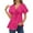 Hot Pink cute tops for women, variant on Wycnly Cute Tops for Women Plain V-Neck Short Sleeve T shirts Summer Tie Front Casual Solid High Waist Swing Tunic Blouses Green l