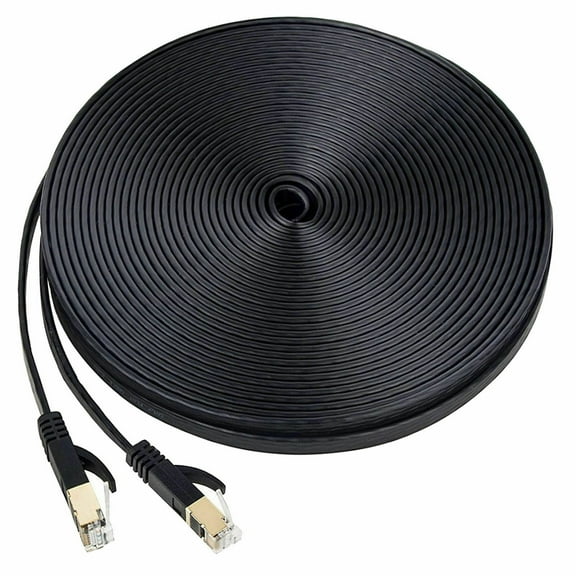 CableVantage RJ45 Cat6 100FT 100 ft Ethernet LAN Network Cable for PS Xbox PC Internet Router black