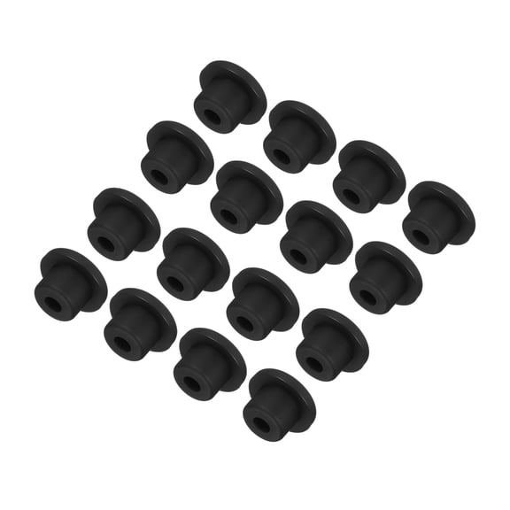 Uxcell High Temp Silicone Plug ID 15mm/0.59 Inch for Sealing Plugs Black Pack of 16(OD 23mm/0.91 Inch)