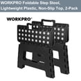 thumbnail image 3 of WorkPro Foldable Step Stools 2-Pack Plastic, 3 of 15