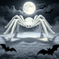 thumbnail image 3 of Halloween Spider Decorations Giant Poseable Hairy White Spider Realistic Scary Halloween Prop with Bendable Legs Indoor Outdoor Yard Lawn Porch Party Scene Decor, 3 of 7