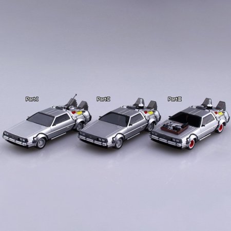 青島文化教材社 ムービーメカシリーズ No.12 バック・トゥ・ザ・フューチャー プルバック Part.2 タイムマシン 1/43スケール プラモデル