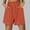 Orange, variant on Sweat Shorts for Women Trendy High Waisted Pull On Shorts with Pocket Elastic Waist Casual Summer Cotton Linen Shorts
