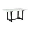 Liam Standard Height Rectangular Dining Table in White Marble - Walmart.com