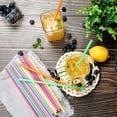 thumbnail image 3 of YZEGDCH Summer Savings!Clearance 300 Plastic Drinking Straws 8 Inches Long Multi-Colored Striped Bedable, 3 of 9
