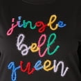 thumbnail image 3 of Ashley Stewart Women's Plus Size Jingle Bell Queen Embroidered Sweatshirt, Black, 3 of 4