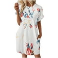 thumbnail image 2 of IROINNID Summer Dresses for Women 2024, Plus Size Women Outfits Short Dresses with Round Neck and Short Sleeve Loose Summer Dresses, 2 of 6