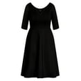 thumbnail image 4 of City Chic Women's Plus Size Cute Girl Elbow Sleeve Midi Dress - Black, 4 of 5