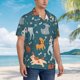 thumbnail image 3 of Fotbe Dogs Camisa Hawaiana para Hombre Unisex – Camisa Casual de Verano con Botones de Manga Corta de Algodón y Lino,Medium, 3 of 7