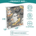 thumbnail image 3 of FORMRS 3 Ring Binder 1.5 inch with Pockets Set of 2 Clip Board 200 Sheets Capacity, Cute Ghosts, 3 of 8