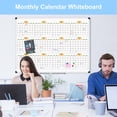 thumbnail image 2 of AGCAN Extra Large 12 Monthly Calendar Dry Erase Board 47" x 35" Jumbo Year Calendar White Board Wall Mount, 2 of 9