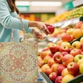 thumbnail image 4 of Boho Folk Style Mandala Foldable Tote Bag - Large Capacity Durable Shopping Bag for Budget-Conscious Buyers, 4 of 6