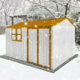 Furvclv 10x8 Ft Outdoor Storage Shed, Metal Sheds & Outdoor Storage