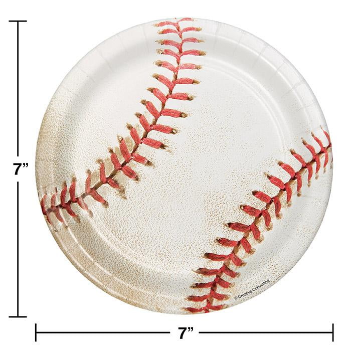 8ct Baseball Dessert Plates