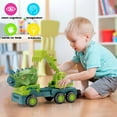 thumbnail image 3 of Dinosaur Trucks Cars Toys for Boys Toddlers Kids and Dinosaur Truck Vehicles Car Toys Gifts for 1 2 3 4 5 Year Old Boys Toddlers Kids Push  Go Play Vehicles Cranes Excavators Car Toys, 3 of 6