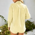thumbnail image 4 of DHFJKG Womens 2 Piece Oversized Outfits Summer Striped Long Sleeve Button Up Shirts And Shorts Summer Matching Sets Soft Outfit, 4 of 8