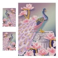 thumbnail image 4 of Cuadro de diamantes de imitación de pavo real Diy 5D, bordado de cristal de resina, imagen de diamantes de animales, punto de cruz decorativo para el hogar Methold JJ18386-02, 4 of 6