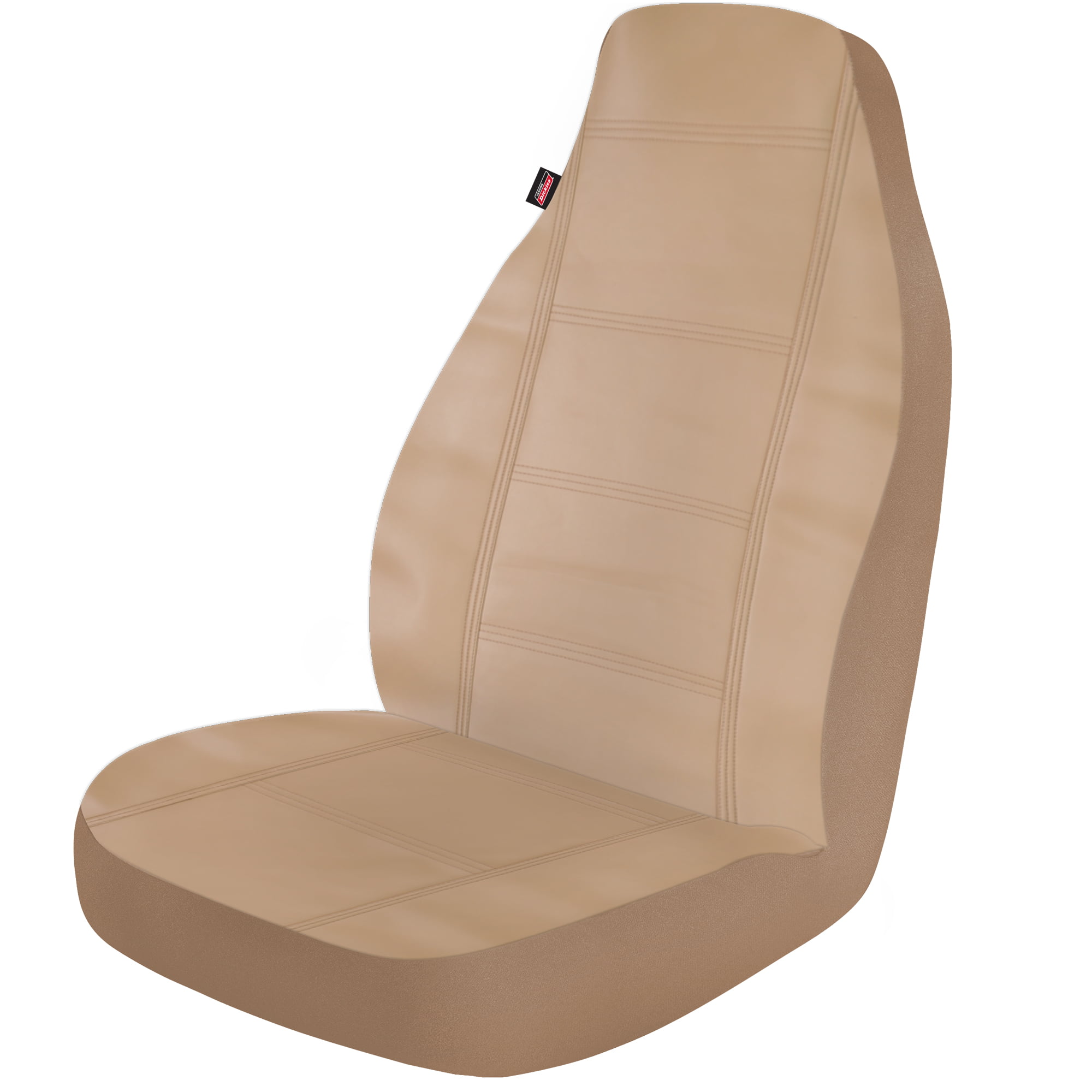 Genuine Dickies 2 Piece Prestige Vegan Leather Car Seat Covers Tan
