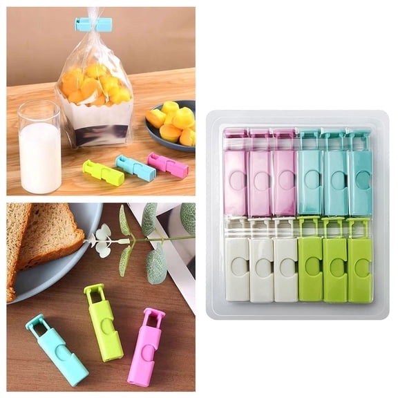Food Clips Set for Everyday Kitchen Durable Chip Clips for Bag Sealing and Bread Preservation Multipurpose Seals and Cinches for Food Storage and Freshness 12