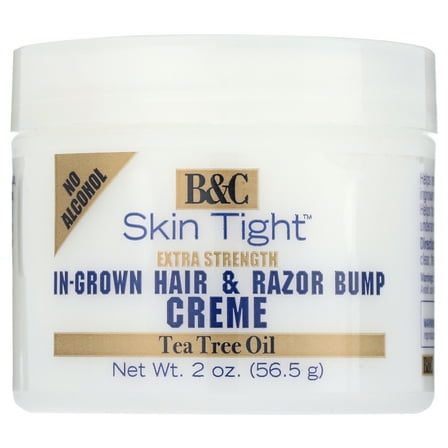 B&C Skin Tight Extra Strength In-Grown Hair & Razor Bump Creme 2 oz. Plastic Jar