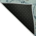 thumbnail image 4 of HomeRoots 585674 9 x 12 ft. Floral Washable Indoor & Outdoor Traditional Rectangle Area Rug, Teal Blue, Gray & Aqua, 4 of 5