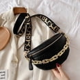 thumbnail image 2 of Thick Chain Women's Fanny Pack Plaid leather Waist Bag Shoulder Crossbody Chest Bags Luxury Designer Handbags Female Belt Bag, 2 of 10