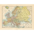 thumbnail image 3 of Wild Apple Portfolio 14x12 Black Modern Framed Museum Art Print Titled - Map of Europe, 3 of 5