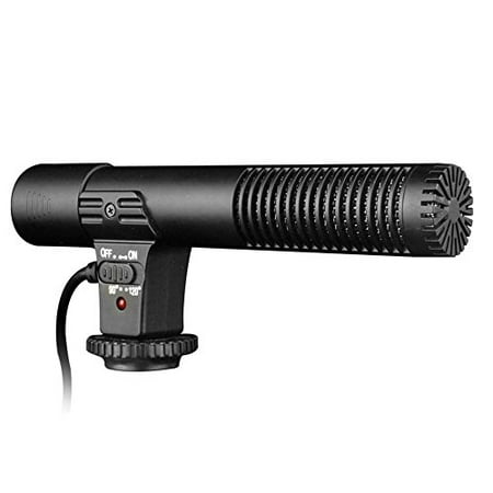Professional Directional Condenser Shotgun Microphone for DSLR Cameras and Camcorders + eCostConnection Microfiber (Best Budget Shotgun Mic)