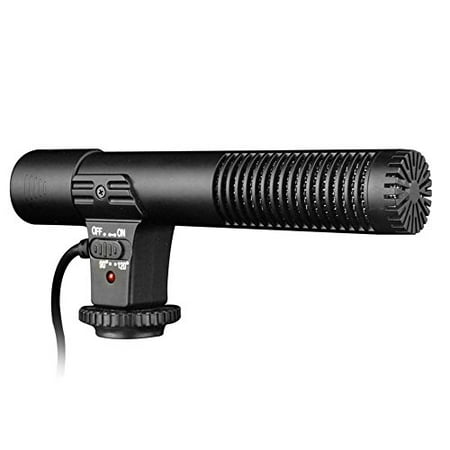 Small Shotgun Microphone - Professional Directional Condenser Shotgun Microphone for DSLR Cameras and Camcorders + eCostConnection Microfiber Cloth