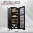 thumbnail image 4 of Schmécké Wine Fridge, 55 Bottle Wine Cooler, Large Freestanding Wine Refrigerator, 4 of 5