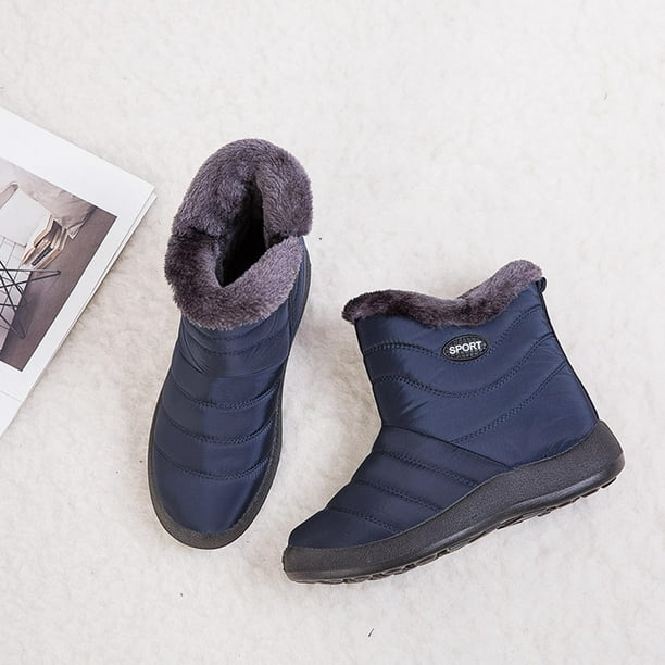 zanvin Winter Boots Women Waterproof Snow Shoes Flat Casual Ankle