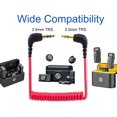 thumbnail image 3 of Cable de audio JCMOYUTY TRS a TRS de 3,5 mm, 50 cm en espiral, 3 of 4