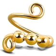 thumbnail image 1 of Bangcool Finger Ring Spiral Chic All Match Rotatable Bead Midi Band Ring Fidget Ring, 1 of 10