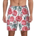 thumbnail image 2 of Picia Rose Flowers pattern Mens Swim Trunks with Compression Liner Stretch Beach Shorts Quick Dry with Zipper Pockets No-Chafing Board Shorts-XX-Large, 2 of 9