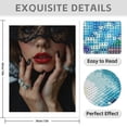 thumbnail image 3 of Diamond Art Kit for Adults, Masked Elegance Red Lips Jewelry Diamond Painting for Adults Beginners, DIY Diamond Art Painting Kits, 5D Diamond Painting Crafts for Home Decor 12x16 Frameless, 3 of 7