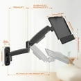 thumbnail image 5 of Plateau pour Clavier Mural, Support de Clavier et Souris de 26 Pouces pour s'Asseoir et Se Tenir Debout, Plateforme de Typographie Réglable en Hauteur, Rotation à 360 Degrés, Supporte jusqu'à 19,8 lbs, Noir, 5 of 5