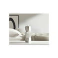 thumbnail image 3 of Modern Ceramic Candle Holder - Contemporary Ceramic Pillar & Taper Holder for Home & Office Decor - Minimalist Design - 9" White, 3 of 12