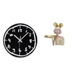 thumbnail image 1 of Reloj de pared,Reloj de pared silencioso y decorativo que no hace tictac,Reloj moderno de 12 pulgadas para pared de casa o oficina,sencillo.,Estatua con bandeja para guardar llaves,Estatua de, 1 of 8